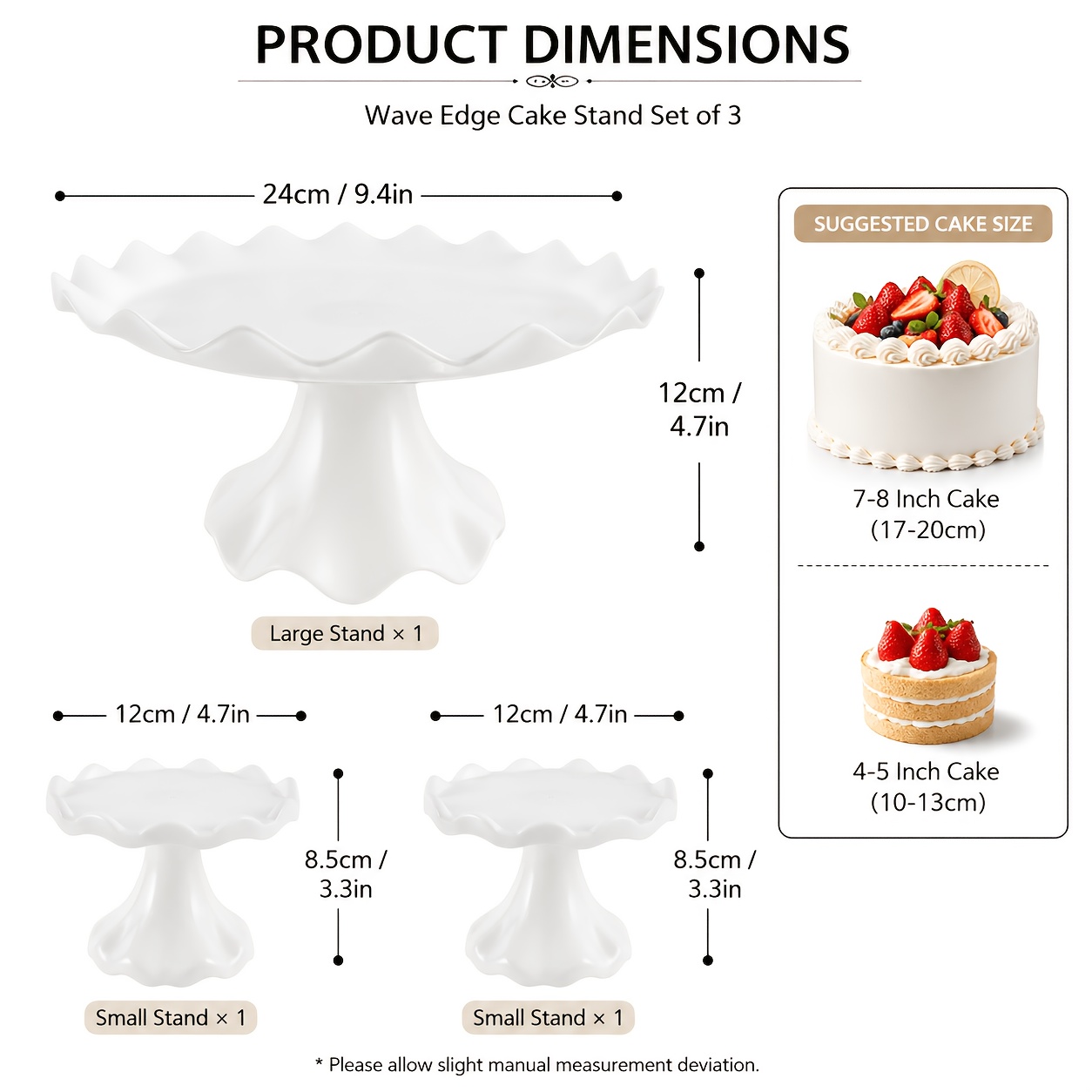 Image of 1 Set Of 3pcs Mini Cake Stands, Plastic Cupcake Holders For Dessert Table, Round Dessert Stands For Party, Wedding, Birthday, Celebration, Baby Shower, Anniversary