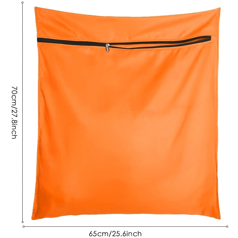 Image of A Single Pet Laundry Bag Designed To Prevent Pet Hair From Clogging The Washing Machine, Large Size Suitable For Pet Clothing, Removes Hair, 65×70 Cm (orange), Laundry Bags