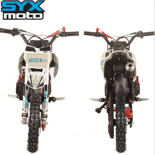 58 gas powered mini dirt bike with manual clutch front suspension lightweight off road motorcycle for adults teens durable frame tires for motocross trail riding outdoor adventure sporty design components motocross enthusiasts adventure biking rugged design sturdy construction teens motorcycle
