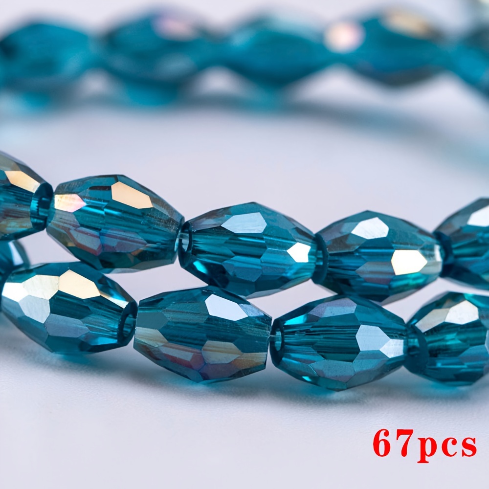 Image of 67pcs Glass Spacer Beads, 4x6mm, For Making, Fashion Bracelet & Necklace Craft Supplies