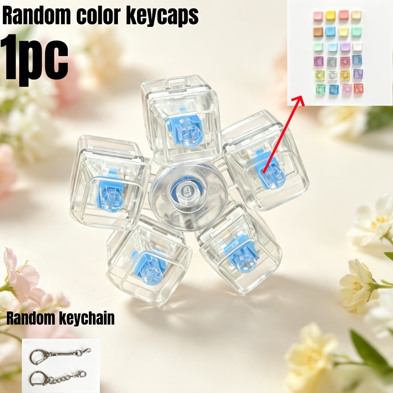 TEMU Porte-clés aléatoire 1pc Couleur Clavier Mécanique Doigt Tourneur, de Clavier Son , Pendentif de Porte-clés Cool, de Remplissage de de Fête