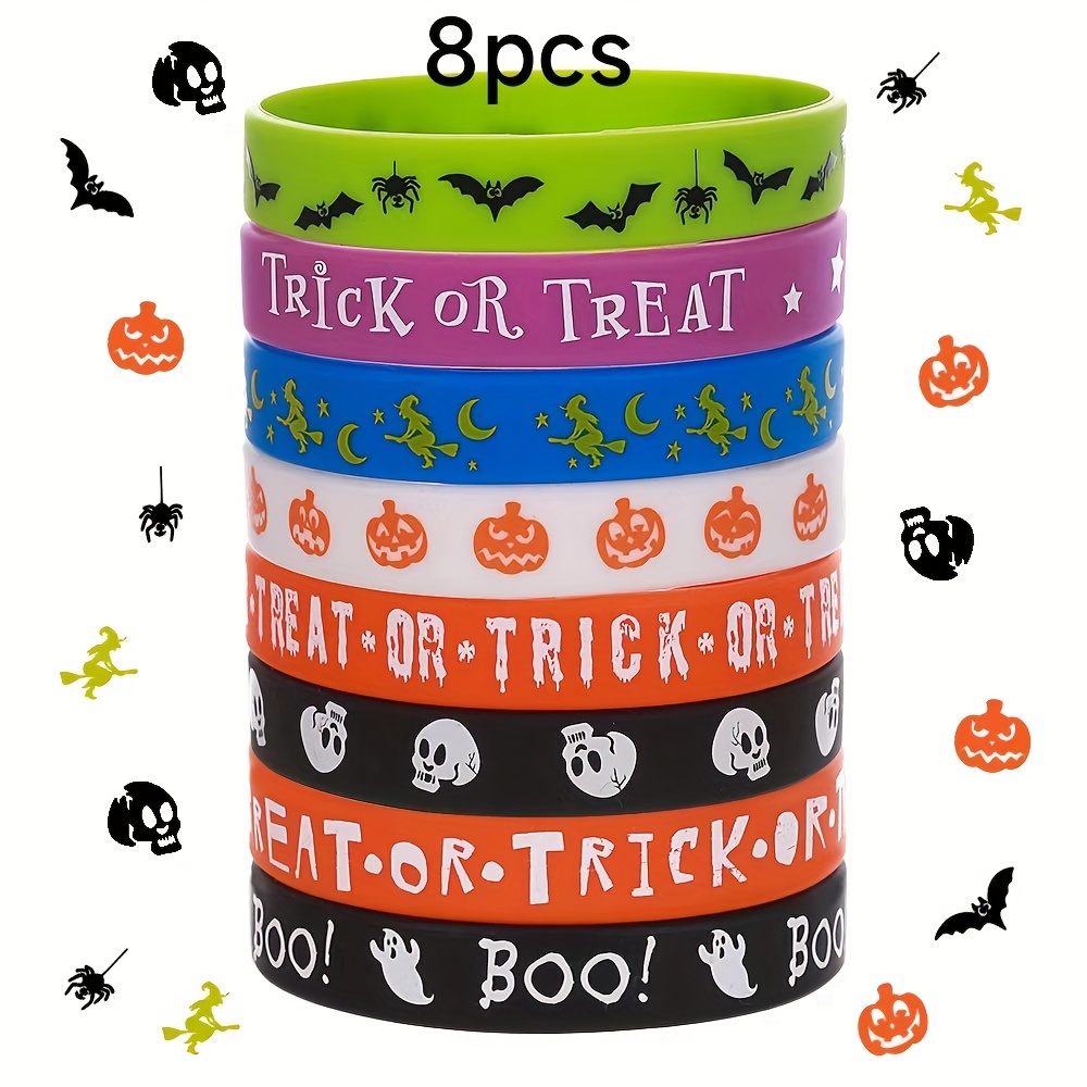 16 Braccialetti Silicone Halloween - 8 Stili Per Feste Bambini - Foto 2