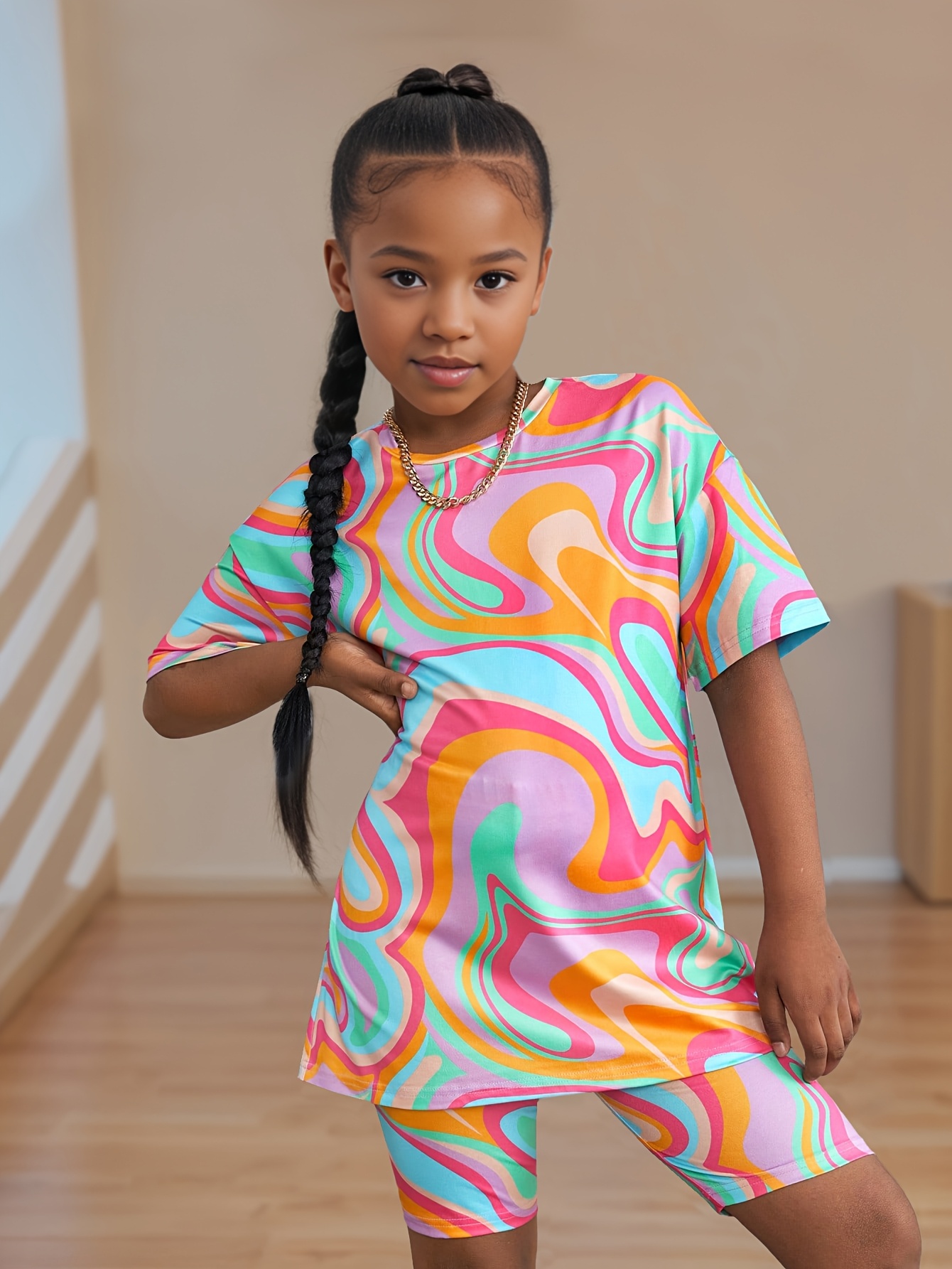 ensemble pièces filles haut à manches courtes Temu Morocco