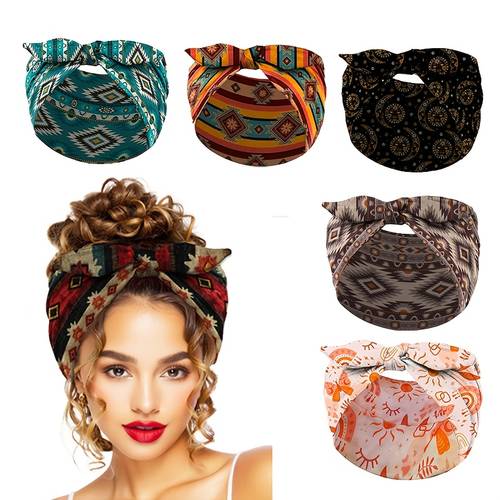 Twisted Elastic Widened Bow Headband for Women with Rabbit Ears Headband