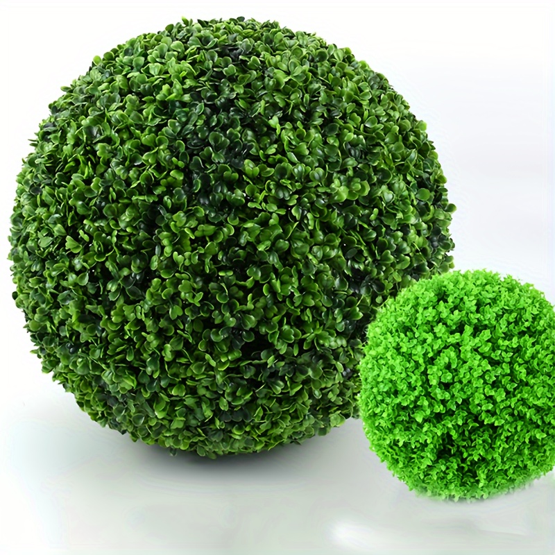 

Artificial Eucalyptus Plant Ball Decoration - Freestanding Milan Ball Green Plastic Plant Sphere - Faux Grass Ball Ceiling Hanging Decor For Outdoor Holiday - No Electricity Or Feathers Needed