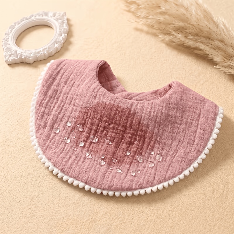 8pcs Baby Big Bow Stretch Headband & Matching Bib Set