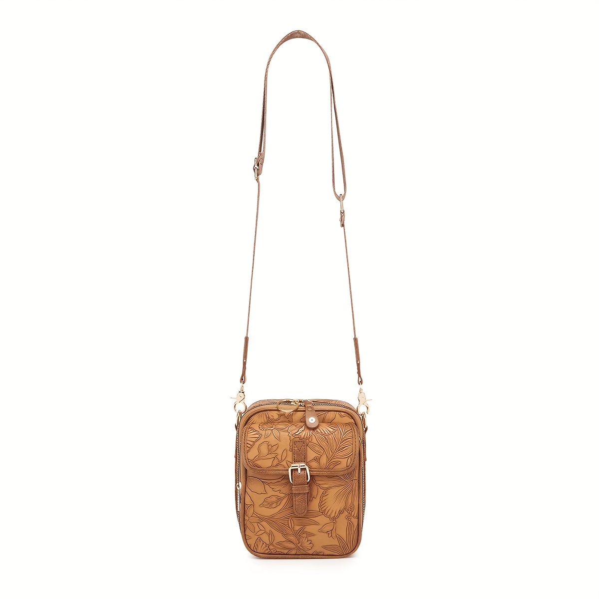 Image of Anti-theft Rfid Simple Multi-compartment Stylish Functional Crossbody Bag For Women, Single Shoulder Bag With Phone Pocket