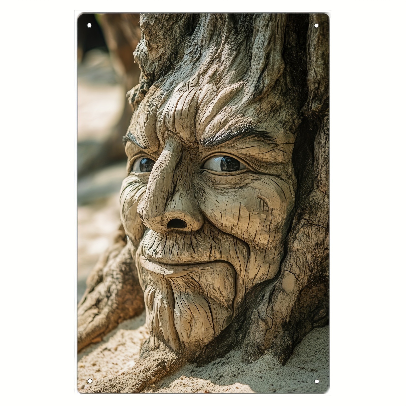 

2d Flat, Tree Face Metal Wall Art, 3d Primitive Iron Painting, Rustic Tin Sign Decor, Antique Artwork With Iron Craft Supplies For Home, Office, Living Room, Bedroom, Outdoor, Garden, Cafe