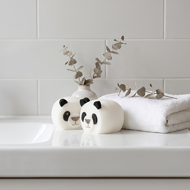 Ins-Style Panda Bath Sponge, Soft Exfoliating Cleaning Puff