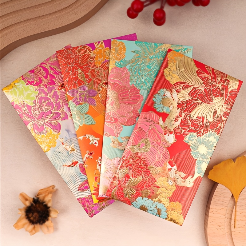 

6-pack Red Chinese New Year Envelopes, , Closure, Universal Holiday Gifts, Wedding Favors, No Electricity Needed