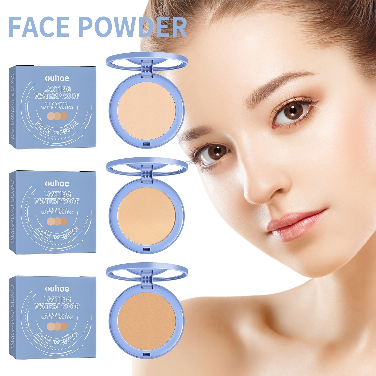 Natural Light, Breathable And Durable Setting Makeup Powder 8g-1pc