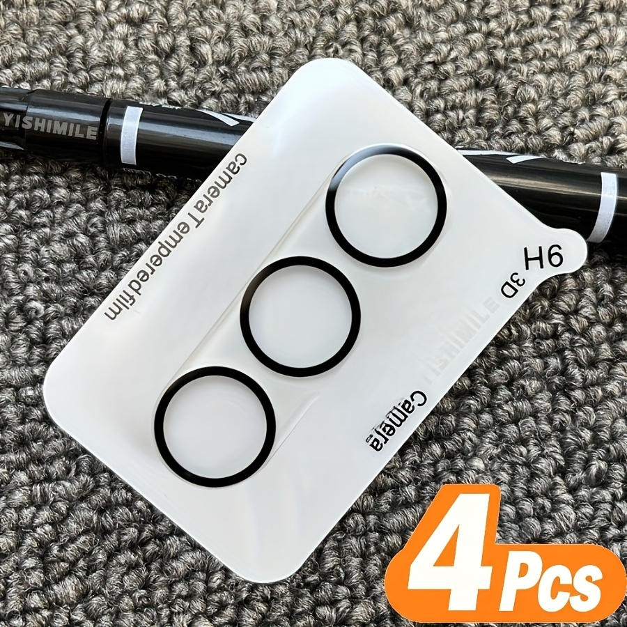 TEMU 4 Pack New Luxury Original Camera Lens Protector Tempererd Glass, Suitable For S26/s26 Plus/s26 , Surface, , , Dust Protection, Anti-scratch