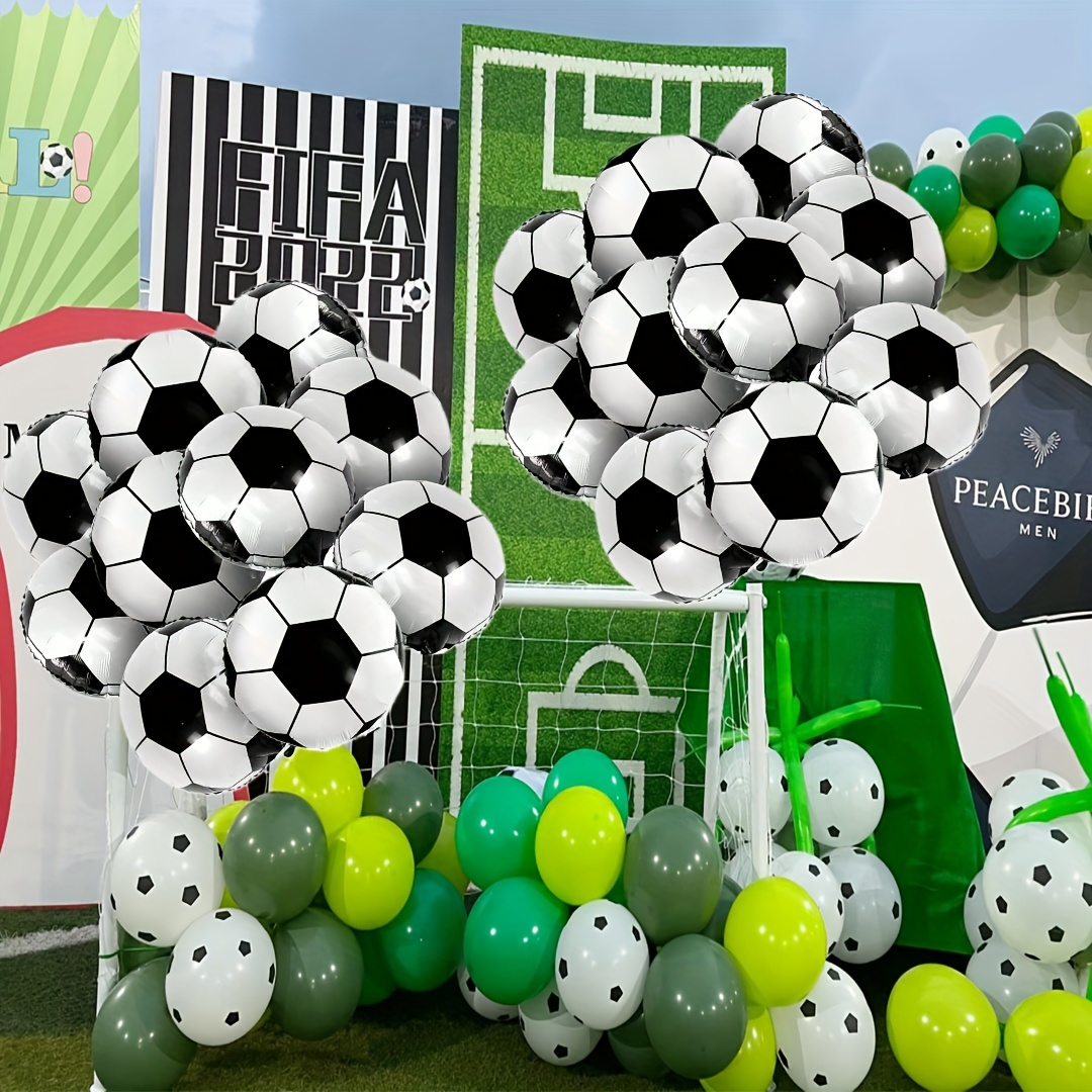 Set Completo per Feste di Compleanno a Tema Calcio per Bambini: Striscione, Palloncini e Sfondo per Decorazioni