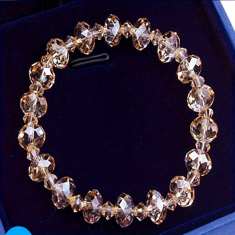 1pc New Colorful Bead Bracelet Daily Gift All-match Brightening Party Elastic Adjustable Bracelet Gift For Best Friend Valentine's Day Gift For Girlfriend Perfect Gift Suitable For Any Occasion
