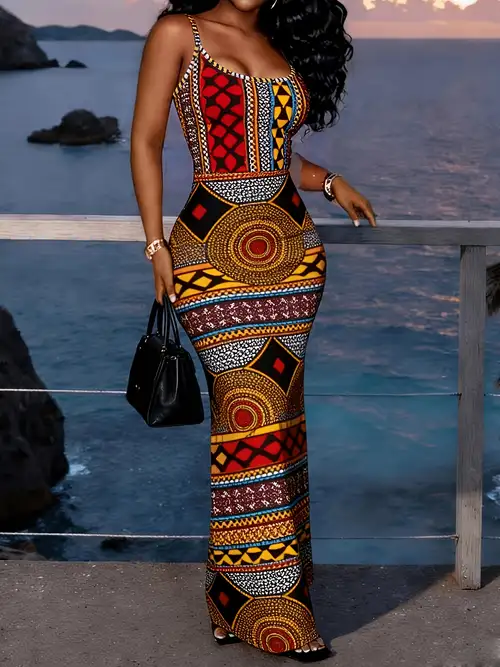african bodycon dress Ankara Mermaid Maxi Dress - African Gown For Wedding
