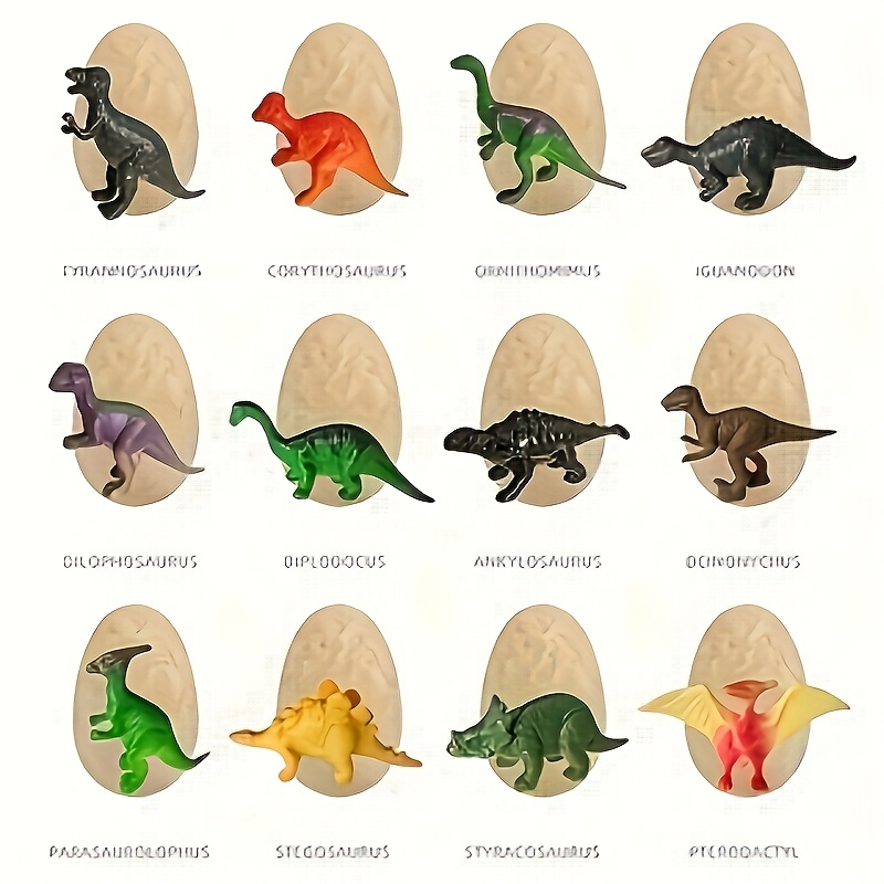 12pcs Dinosaur Egg Set for Hands-On Learning and Development