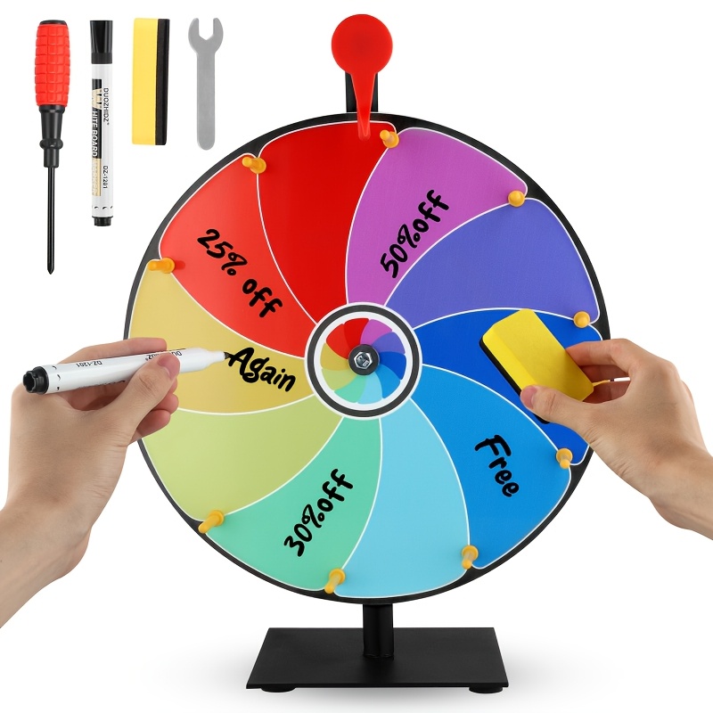 Spinning Prize Wheel, 12 Inch Heavy Duty Roulette Wheel