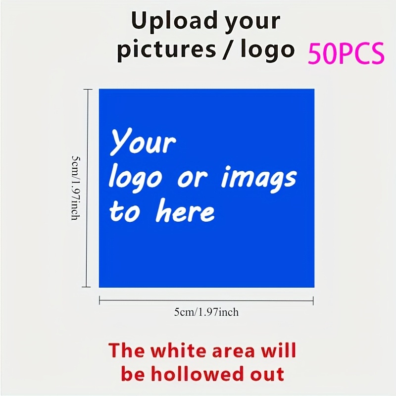 TEMU 50 Customizable Uv 3d Transfer Stickers In Multiple Sizes - For Glass, Water Bottles, Coffee Mugs, Packaging Boxes, Greeting Cards, Wedding,