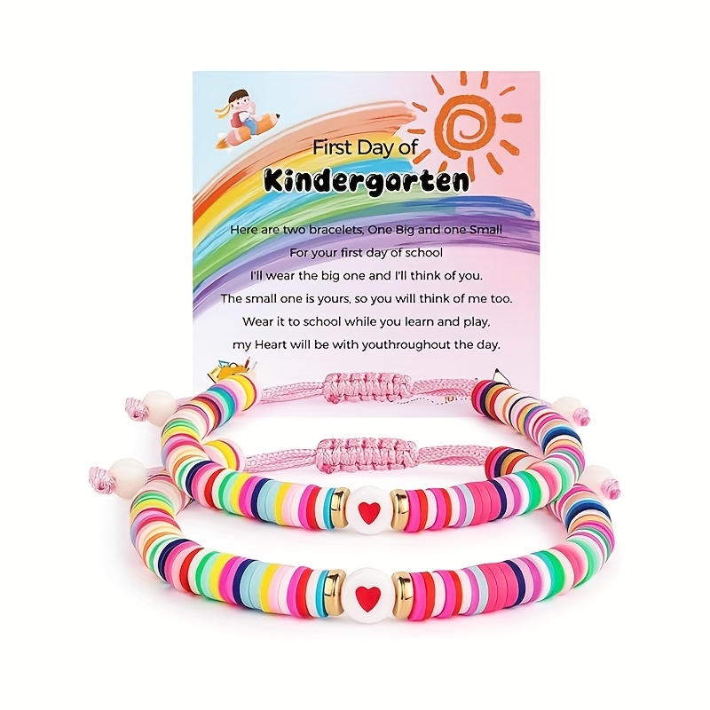 2pcs love soft clay bracelet set adjustable Temu Ireland