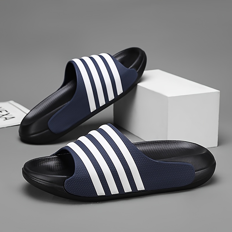 striped slides comfortable eva thick sole non slip durable for indoor outdoor use Product details 4