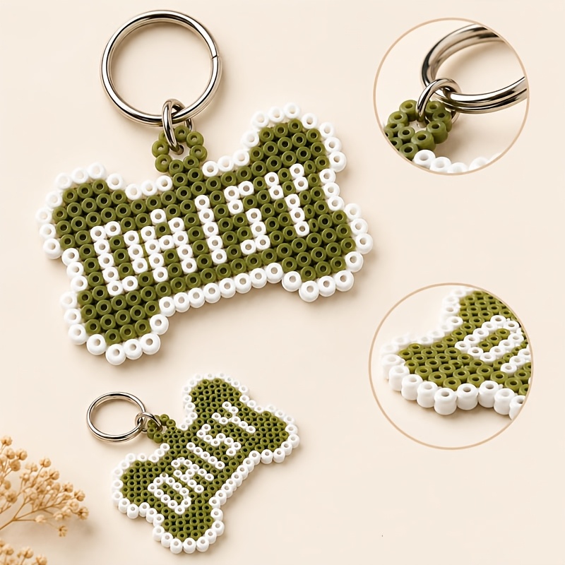 Pixel Bead Bone-Shaped Customizable Pet Anti-Lost Tag