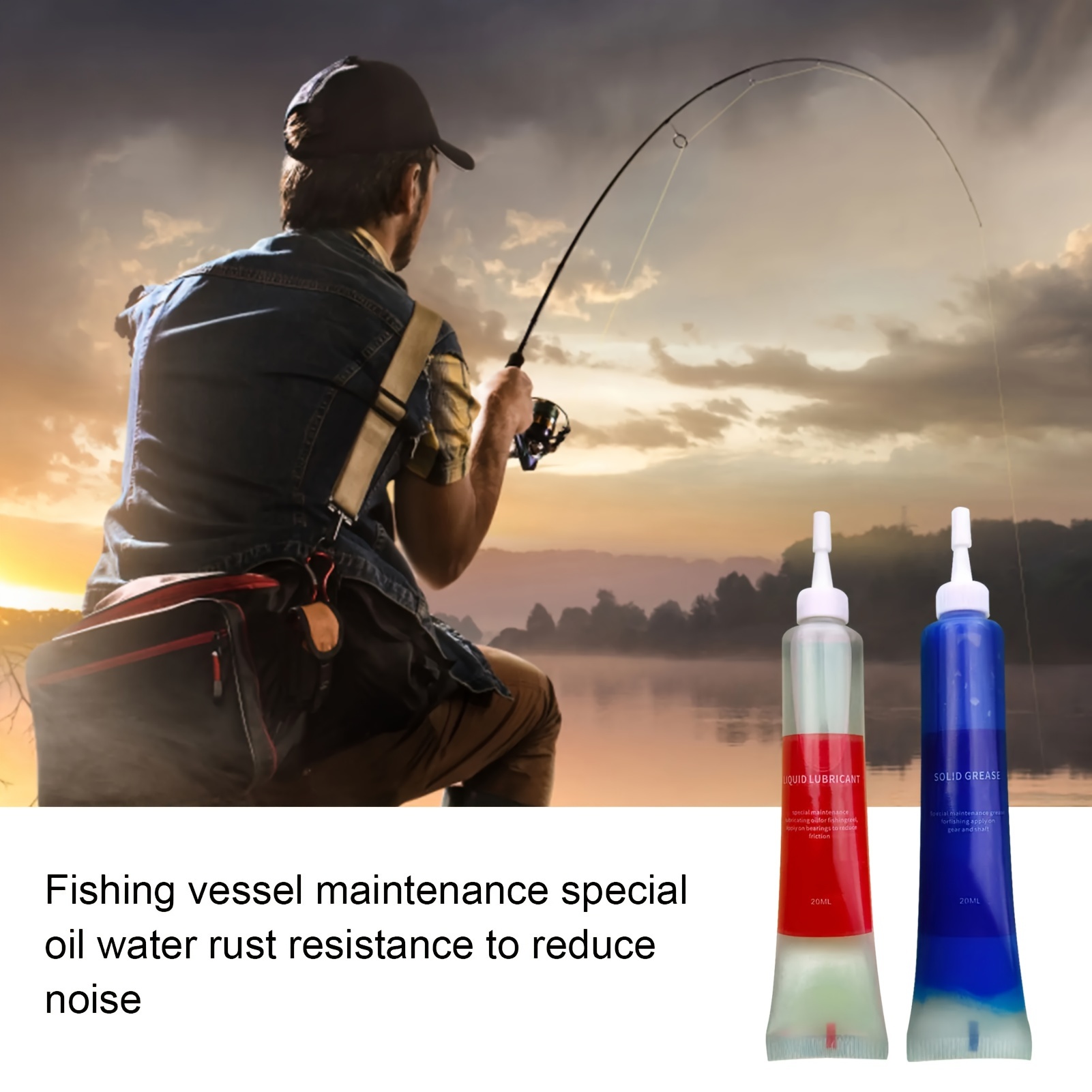 Fishing Reel Maintenance 20ml Oil and 20ml Grease Fishline Wheel