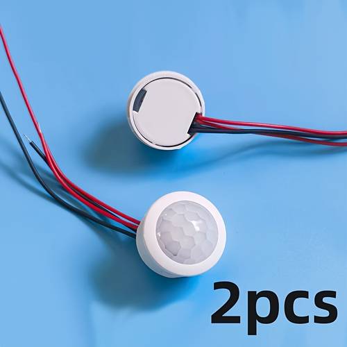 2pcs pir motion sensor detector infrared motion sensor mini round design for security systems automatic on