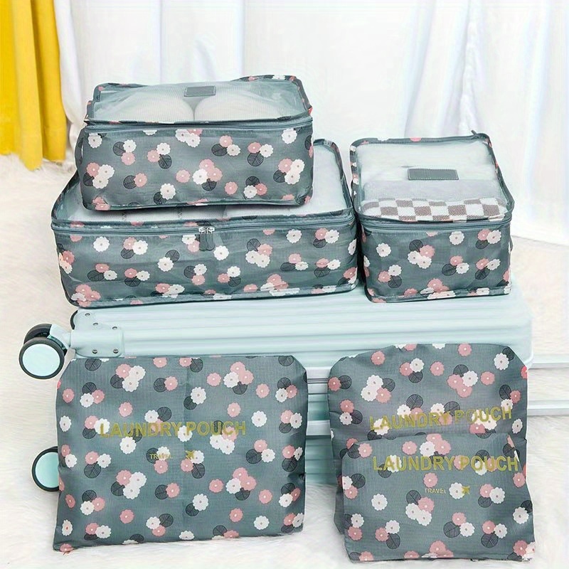TEMU 6pcs Multifunctional Travel Storage Bags, Made Of, Suitable For Washing And Dry Cleaning, Luggage Clothing Protection Bags In Various Sizes, A