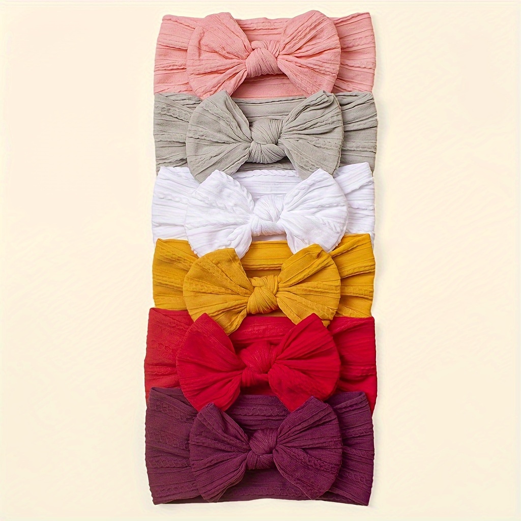 

6pcs Adorable Bow Hairbands, Cute Hair Accessories For Girls