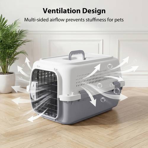 hard shell multi purpose cat and dog carrier airline approved top opening pet travel carrier breathable and easy to carry suitable for and small pets blue