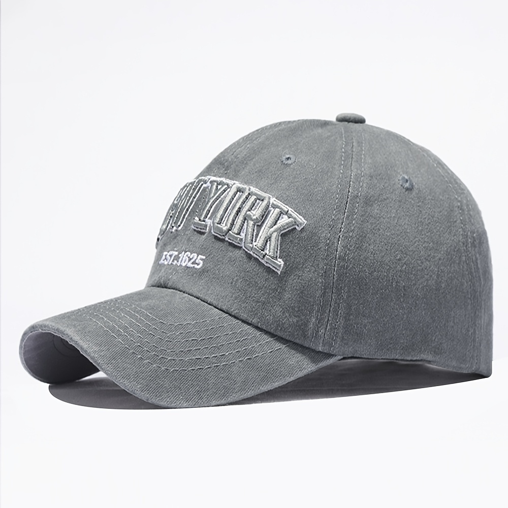 TEMU Vintage-style Solid Color Letter Embroidery Baseball With 3d Embroidery, Available In Multiple Colors. A Must-have Accessory For Family Parties
