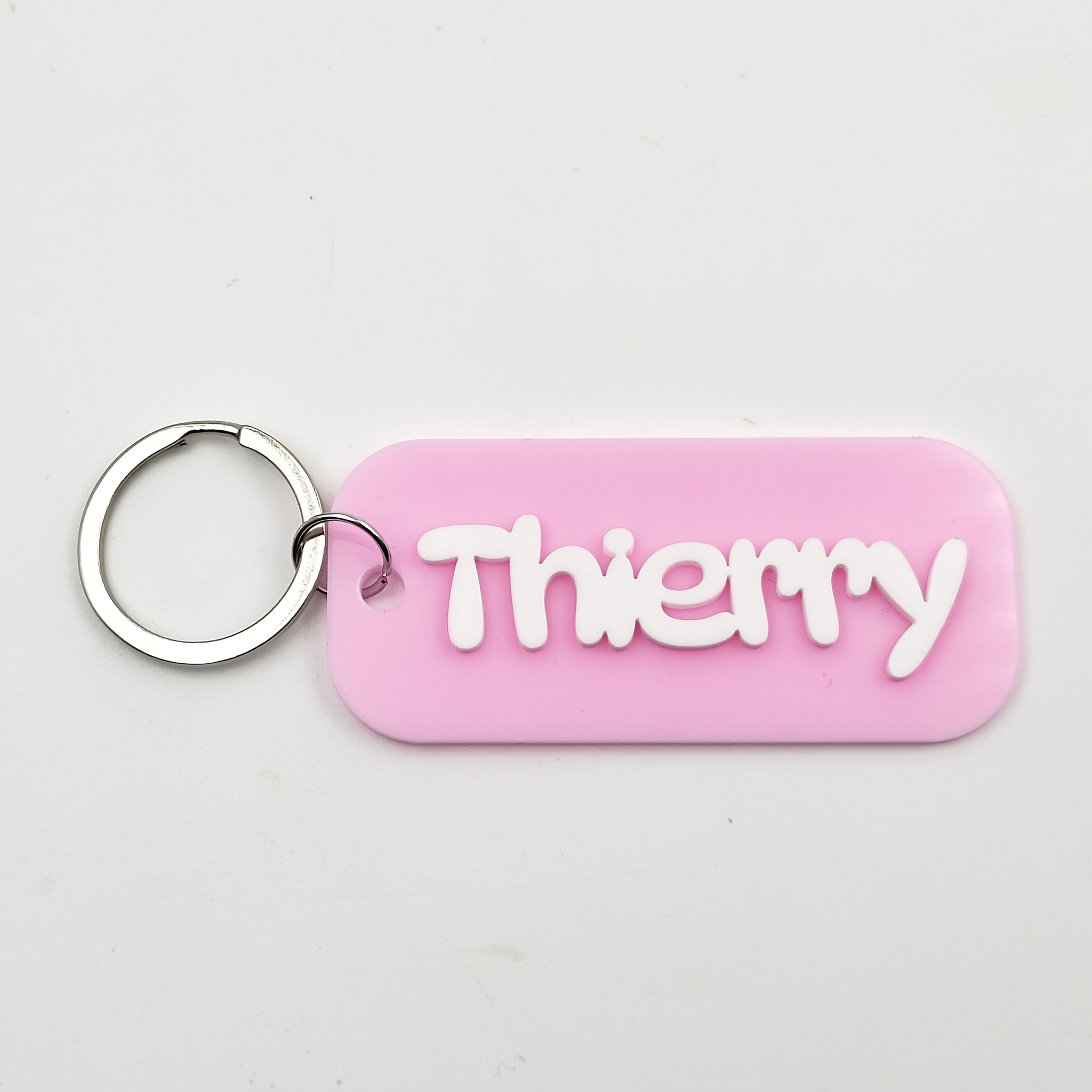 Personalized 3D Name Key Rings, Custom Acrylic Bag Tags