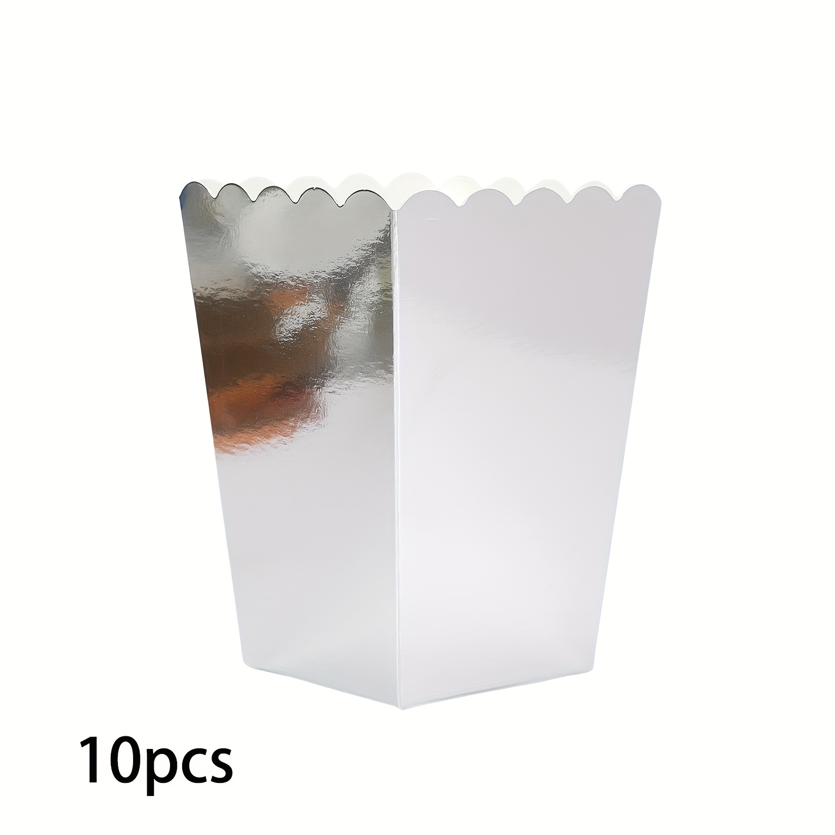 E-shop Sätze mit 10, 20 oder 50 glänzenden Popcorn-Boxen für Partys, für Snacks und Gastgeschenke. Diese offenen Kartonbehälter sind ideal für