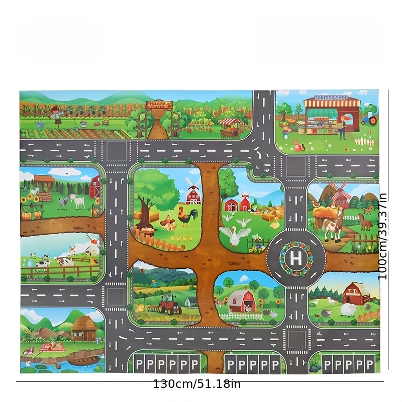 Popular Game Scene Map Scene Map Game Pad Waterproof Pad City Theme City Traffic Map Game Pad Multi Theme Traffic Route Map
