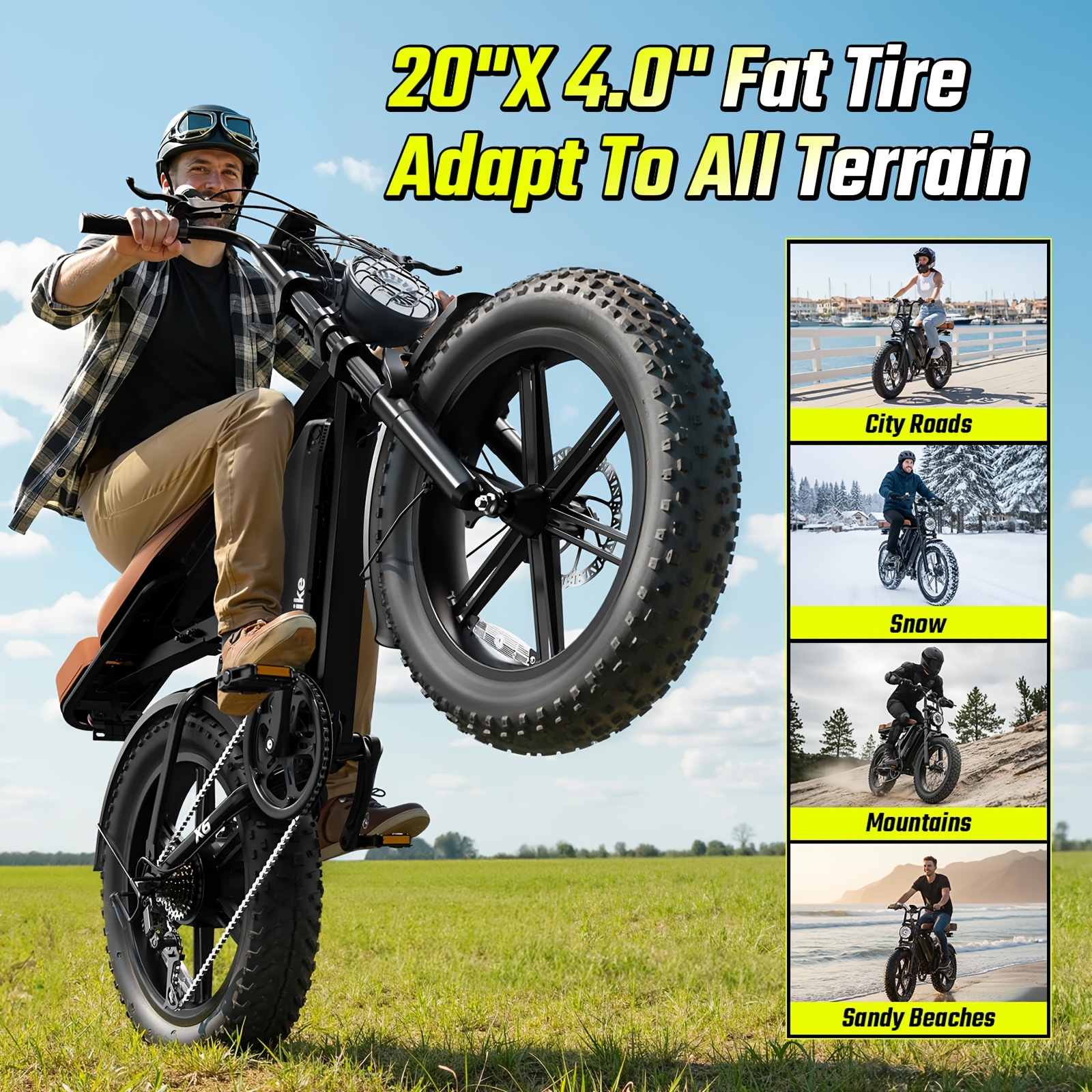 27.9 miles per hour electric bicycle, adult model, 749 watt motor, 48 volts 15  -hour battery, 20 inches   inches wide tires, full suspension   design, as a gift for family   Product details 1