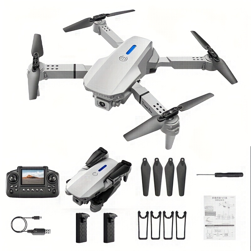 TEMU New E88-s2 Max Drone Dual Camera New Upgraded Remote Control With Built-in Screen - Esc Camera Long Flight Batteries 360° Intelligent Infrared