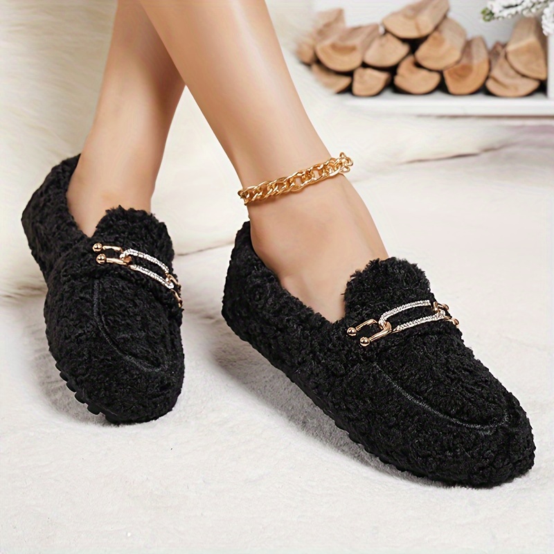 

's Decoration, -on Toe Tpu And , Fleece-lined Shoes For