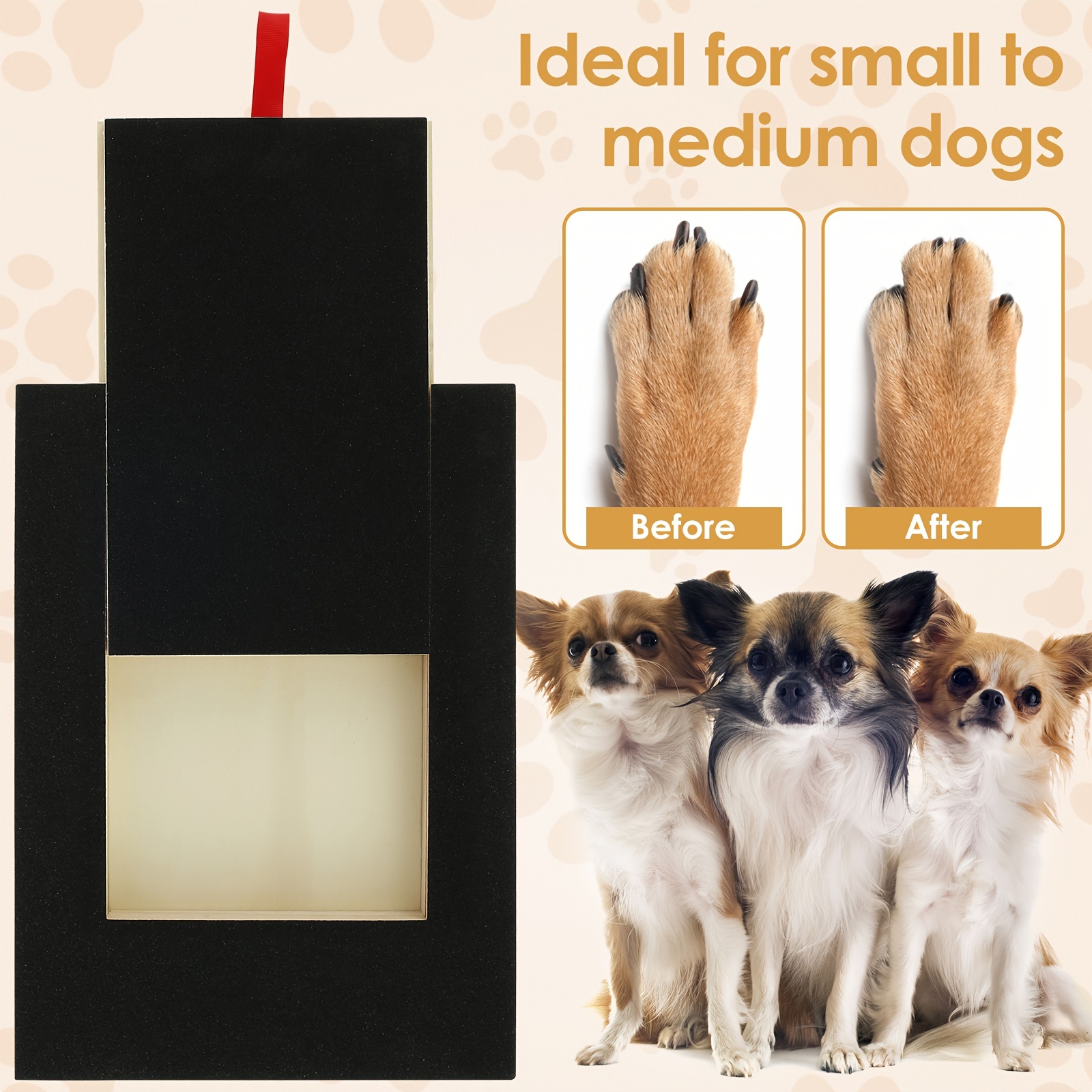 

Dog Pad Wooden Dog File -in Box Sandpaper Pad Dog Scratchboard For Small And