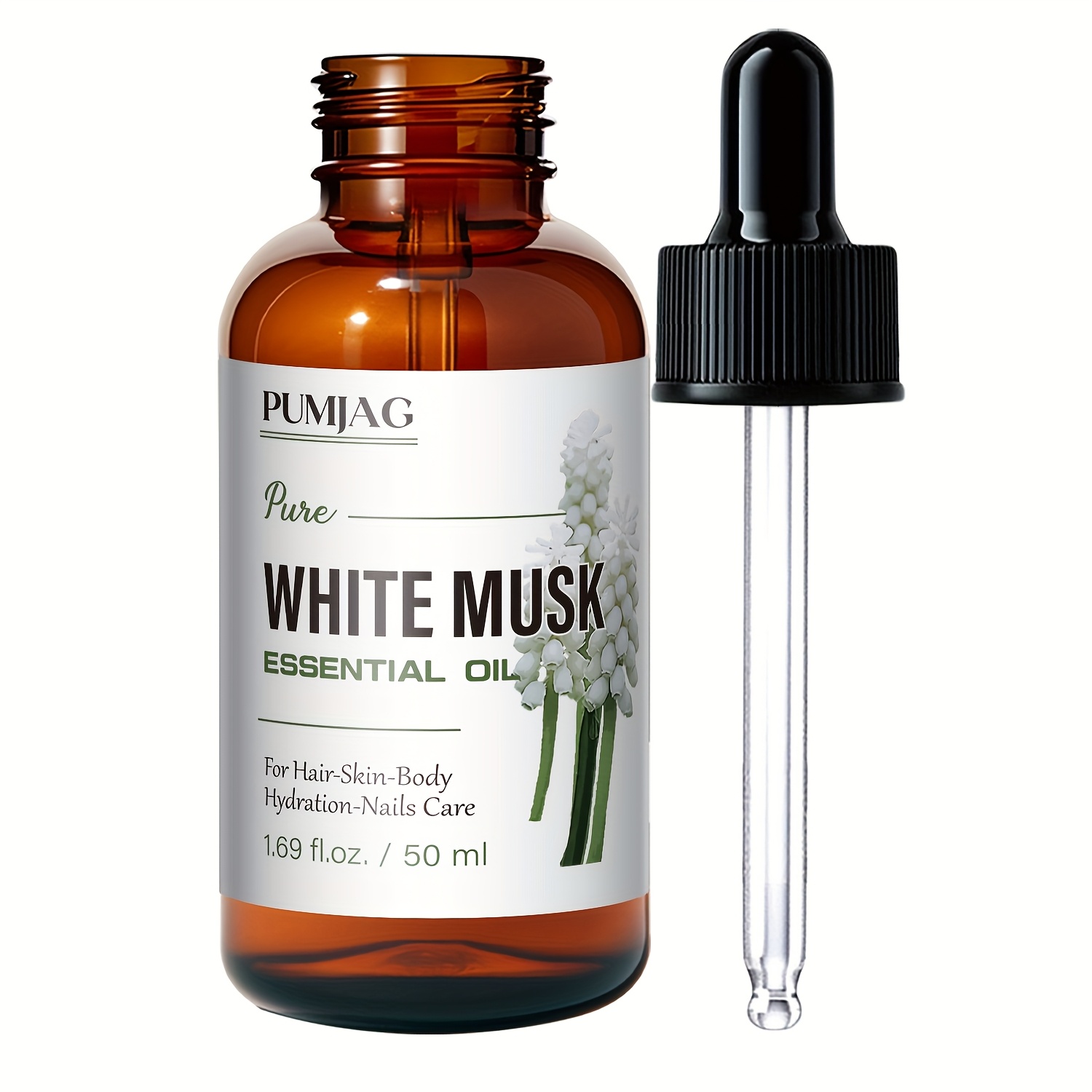 Image of Musk Essential Oil - Moisturizing And Hydrating, Alcohol-free, Ideal For Care, Apply To Facial, Body, Nails, Hair, Eyelash Moisturizing, Shower, Drying, Massage And Diy, 50ml