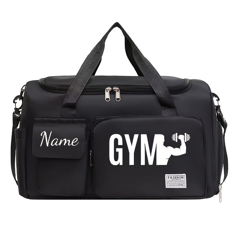 TEMU Bolsa de Fitness y Mochila de Nylon de Gran Capacidad y Resistencia - Bolsa de Gimnasio Personalizable con /Texto, Correas de Ajustables, Bolsa