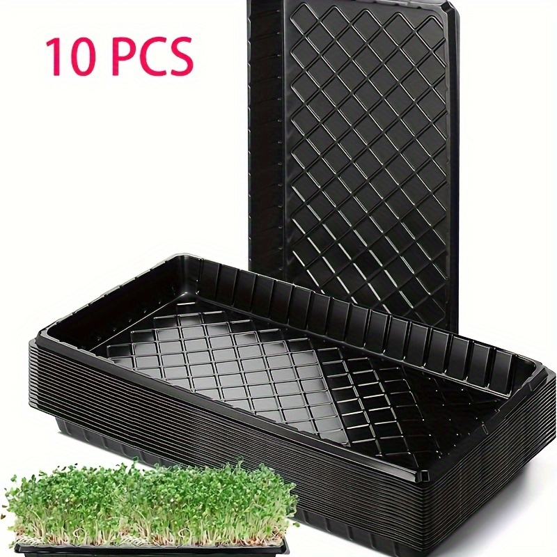 

1-pack Rustic Pvc Seedling Trays With Drainage Holes - Durable, Multi-component Design For Indoor & Outdoor Gardening