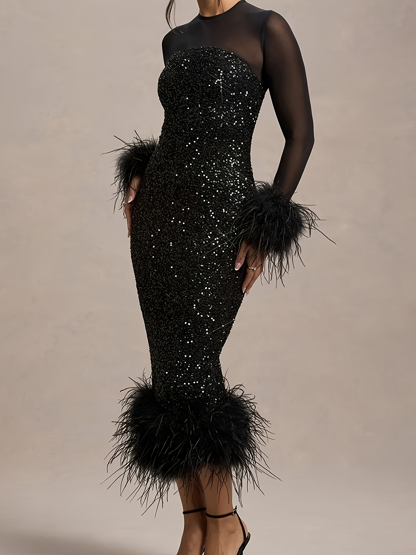 black tie dresses sold on Temu United States