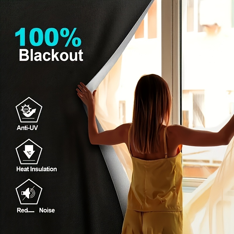 Luxmo 100% Blackout Window Blinds, Roller Shades Blinds For Living Room