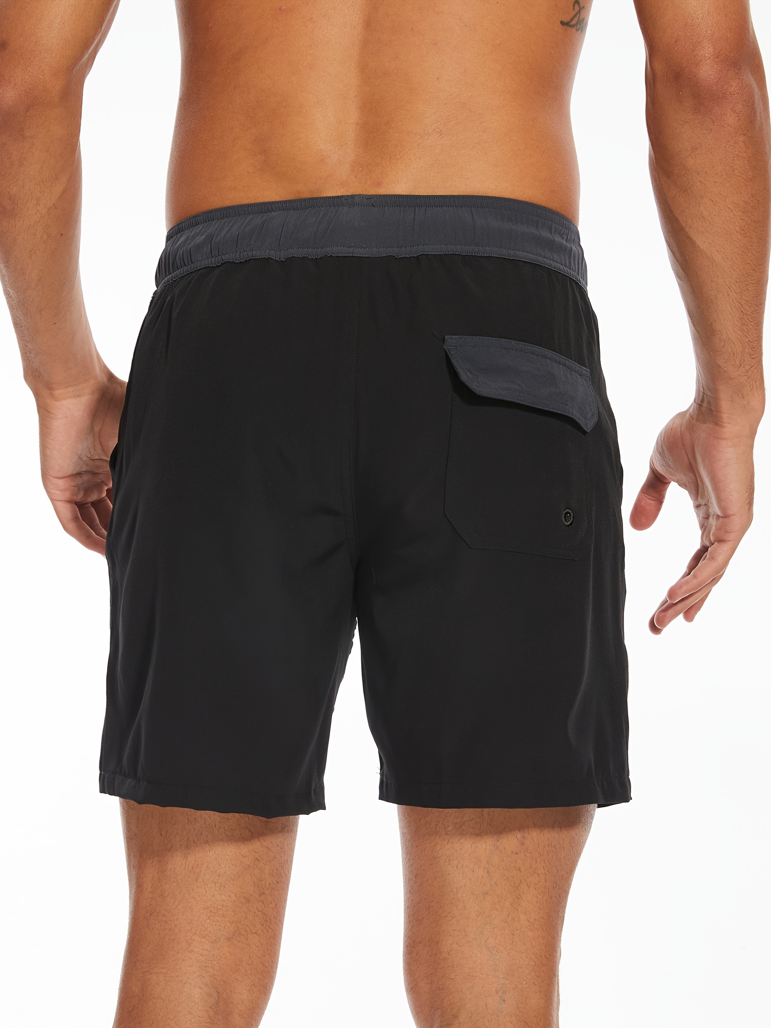 mens two   board shorts with pockets athletic quick dry slightly stretch drawstring workout shorts with assorted colors details 9