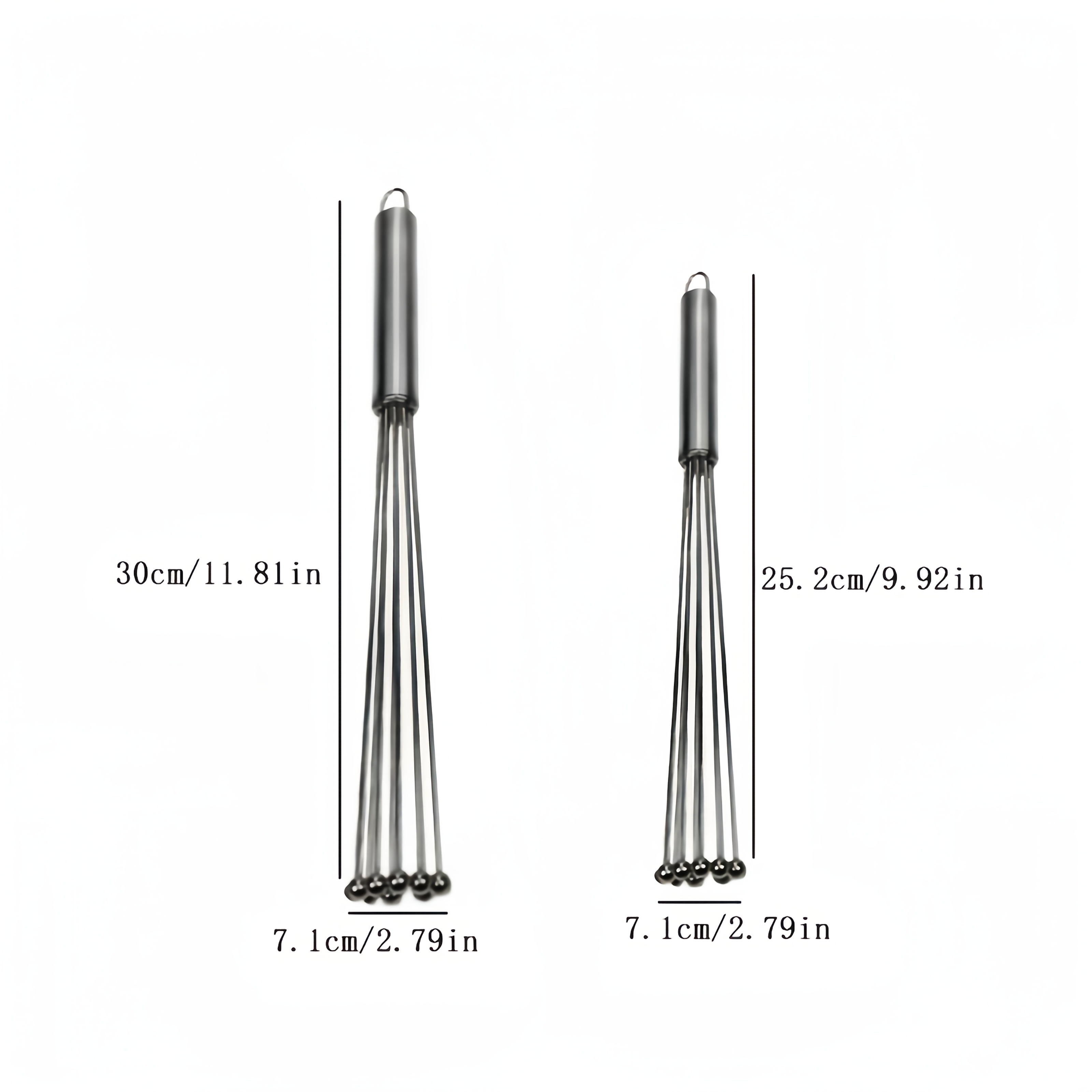 Image of 2pcs Handheld Beaded Mixing Sticks, Mini Ball Mixer For Eggs, Creams & Doughs - Stainless Steel Baking Accessories, Kitchen Gadgets, Christmas Gift, Baking Supplies