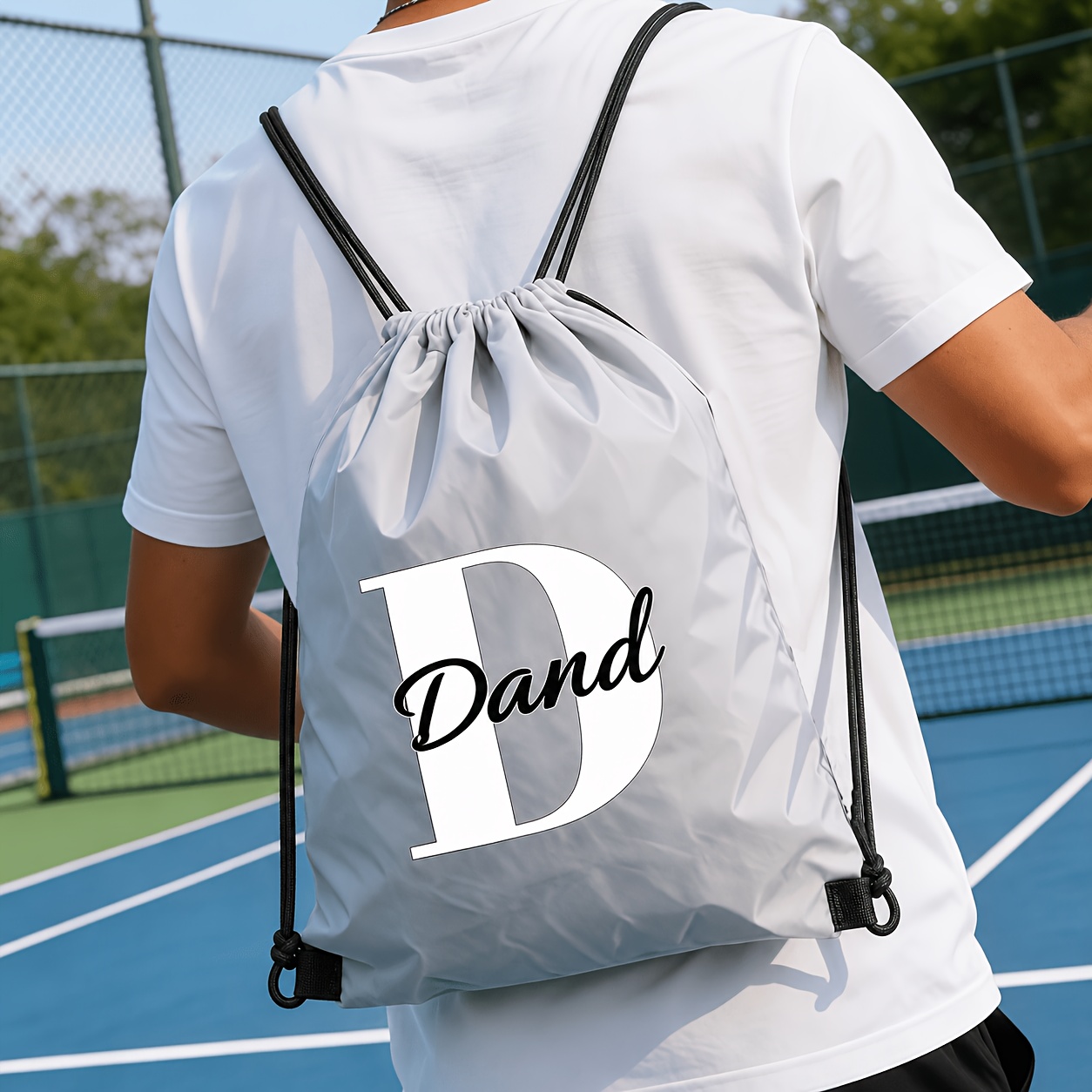 TEMU Mochila deportiva personalizada con cordón, una bolsa con cordón que se puede imprimir con tu y tus exclusivos para un único y personalizado. de
