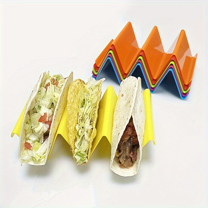 Supporto per Taco, 8 Pezzi Holder Taco, Supporto per Taco In Plastica,  Porta Tacos, fino a 4 Tacos Ciascuno, per Ristorante, Casa, Picnic, Festa