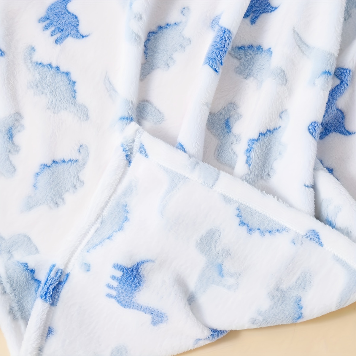Autumn Winter Dinosaur Pattern Plush Throw Blanket