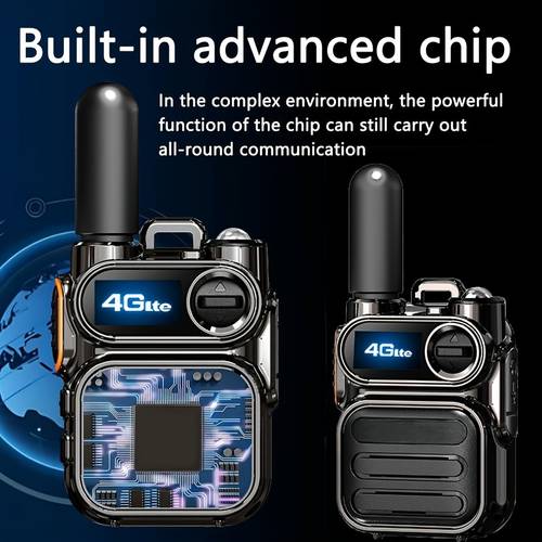 universal two way radio with a range of 5000 kilometers compatible with 2g 5g full frequency bands sim card with no monthly multi language interactive interface for easy handling in the dark