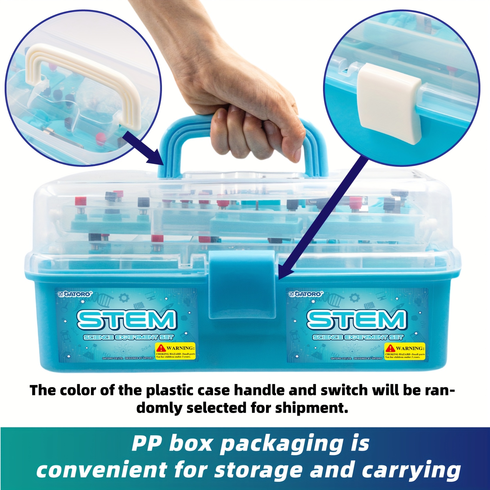 ערכת ניסויים מדעיים stem מהדורה מובחרת - קופסת ניסויים פיזיקליים וחשמליים 3 שכבות עם 100+ כלי מעבדה, 100+ ניסויים, 100+ פעילויות, ערכות מדעיות עבור, ערכת מדע חינוכית, ערכת מדע עמידה פרטי מוצר 2